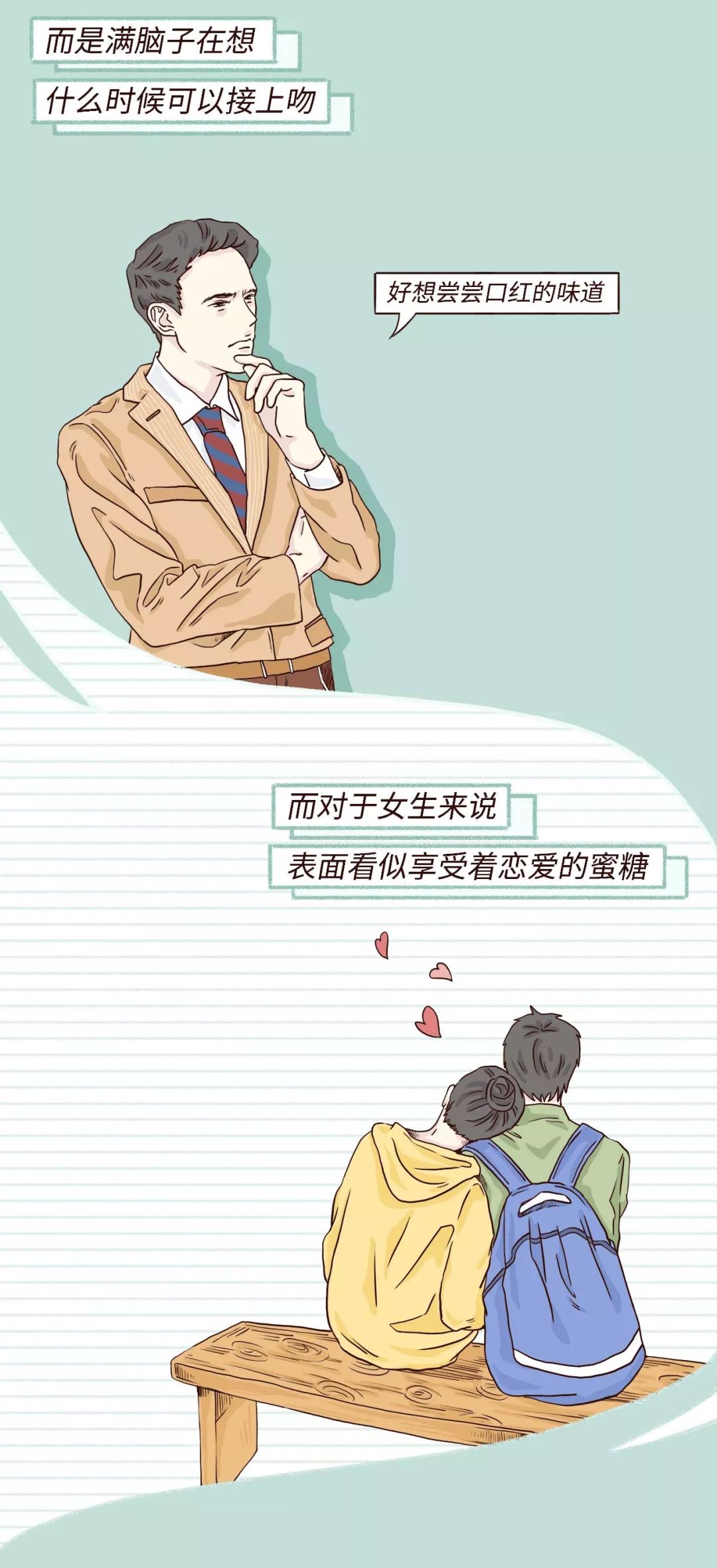 男生第一次接吻都在想什么？