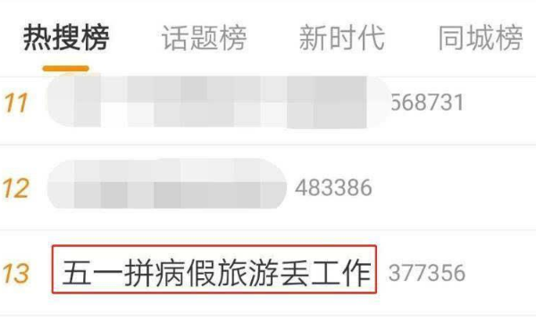 五一拼病假旅游一時(shí)爽丟了工作一直爽