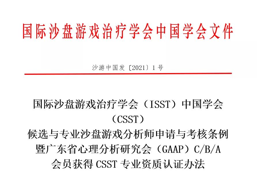 國際沙盤游戲治療學(xué)會中國學(xué)會文件